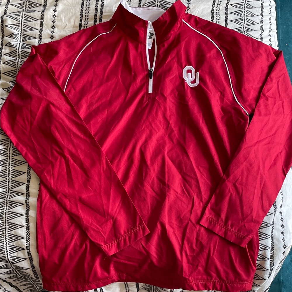 OU Russell Athletic Red Windbreaker Jacket